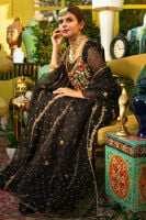 Black Lady with Fine Embroidery | Ansab Jahangir