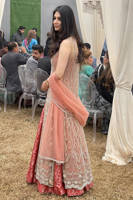 Frosty Gown with Lehenga and Dupatta