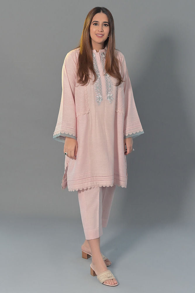 Pink Basic with Fine Embroidery | Ansab Jahangir