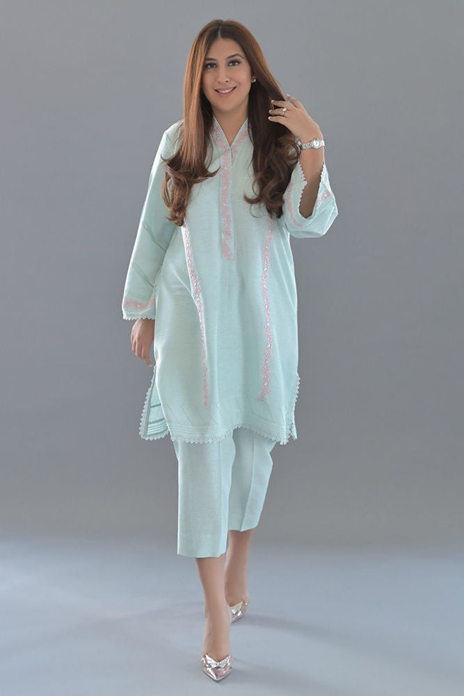Ice Blue Basic with Timeless Appeal | Ansab Jahangir