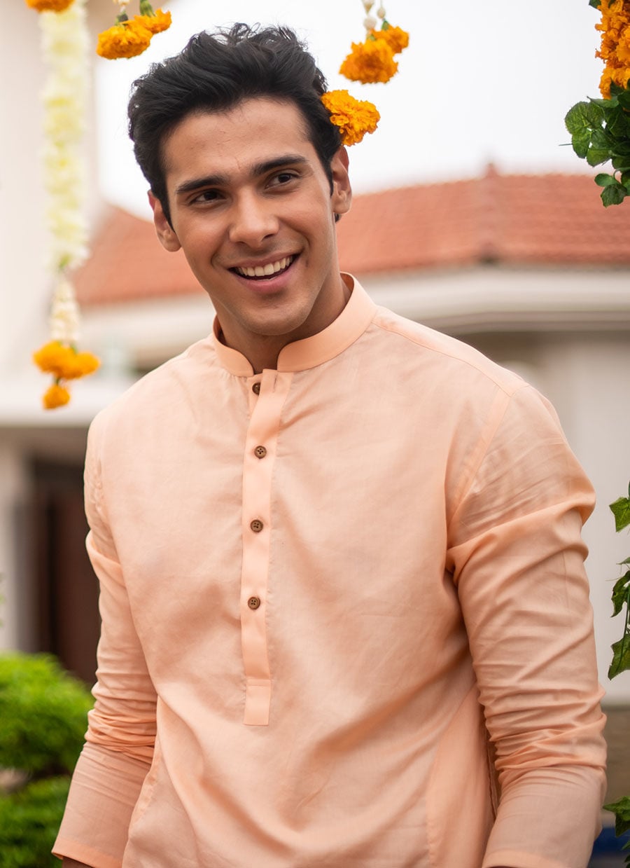 Hussain Coral Kurta And Pajama
