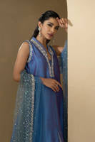 Silver Ice Gown With Lehnga