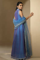 Silver Ice Gown With Lehnga