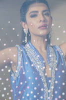Silver Ice Gown With Lehnga