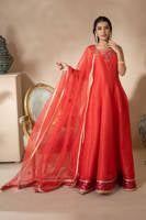 Coral Rose With Pants and Dupatta