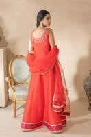 Coral Rose With Pants and Dupatta