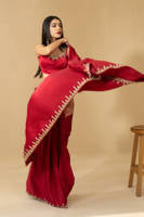 Maroon Saree