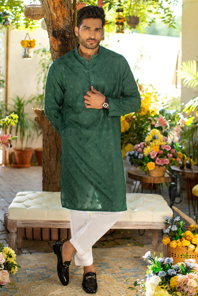 Verdant - Man with Fine Embroidery | Ansab Jahangir