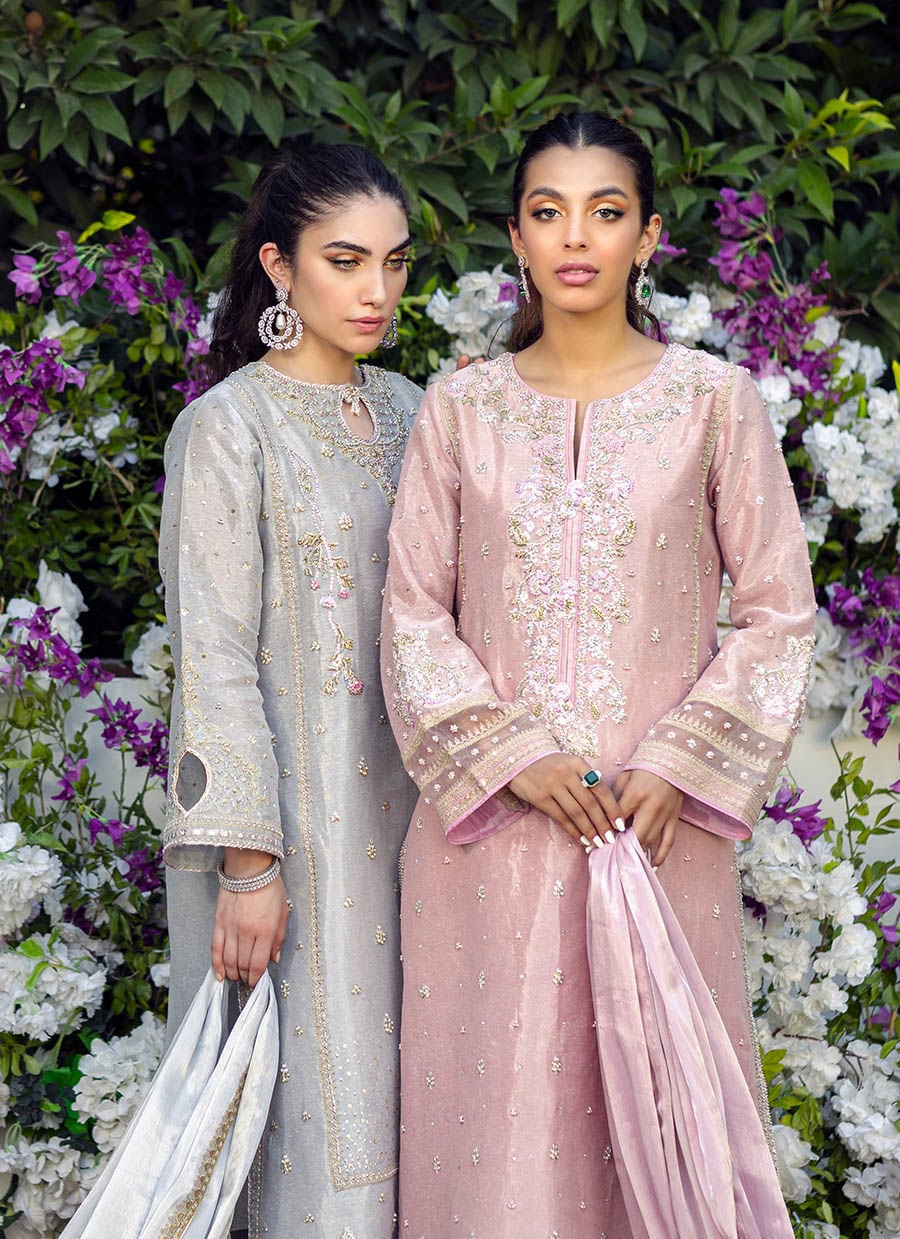 Nova Silver Shirt And Dupatta