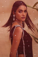 Sleek N Silver Velvet With Wide Legged Pants With Pockets