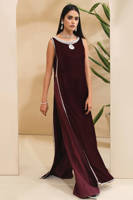 Sleek N Silver Velvet With Wide Legged Pants With Pockets