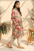 Red Floral Print Khadar