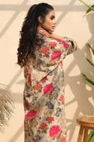 Red Floral Print Khadar