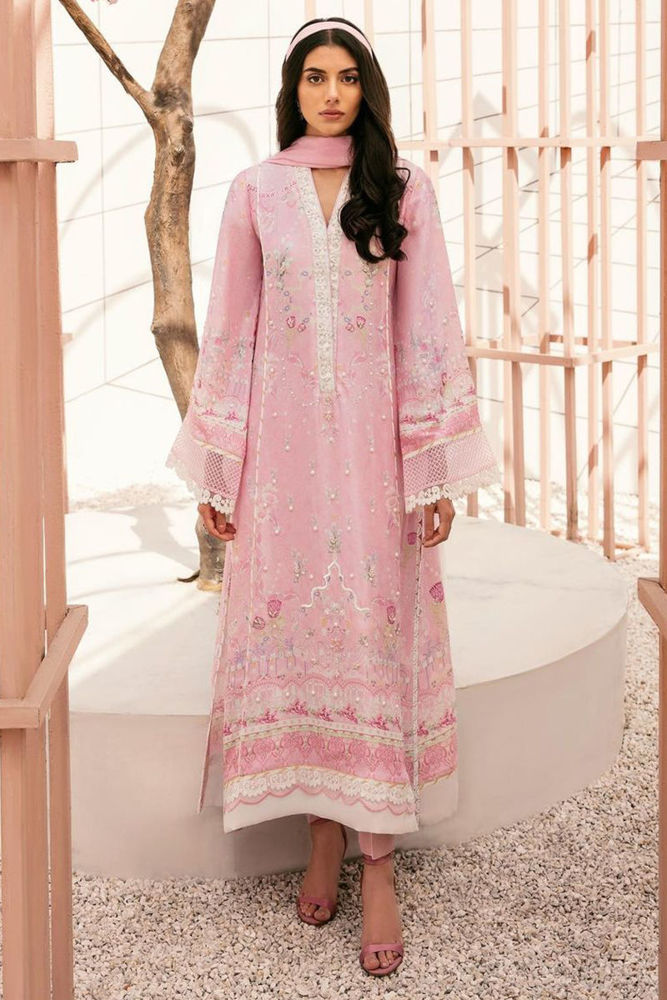 Rose Latte with Fine Embroidery | Ansab Jahangir