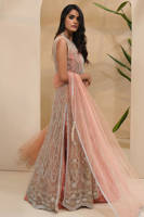 Frosty Gown with Lehenga and Dupatta
