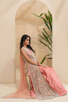Frosty Gown with Lehenga and Dupatta