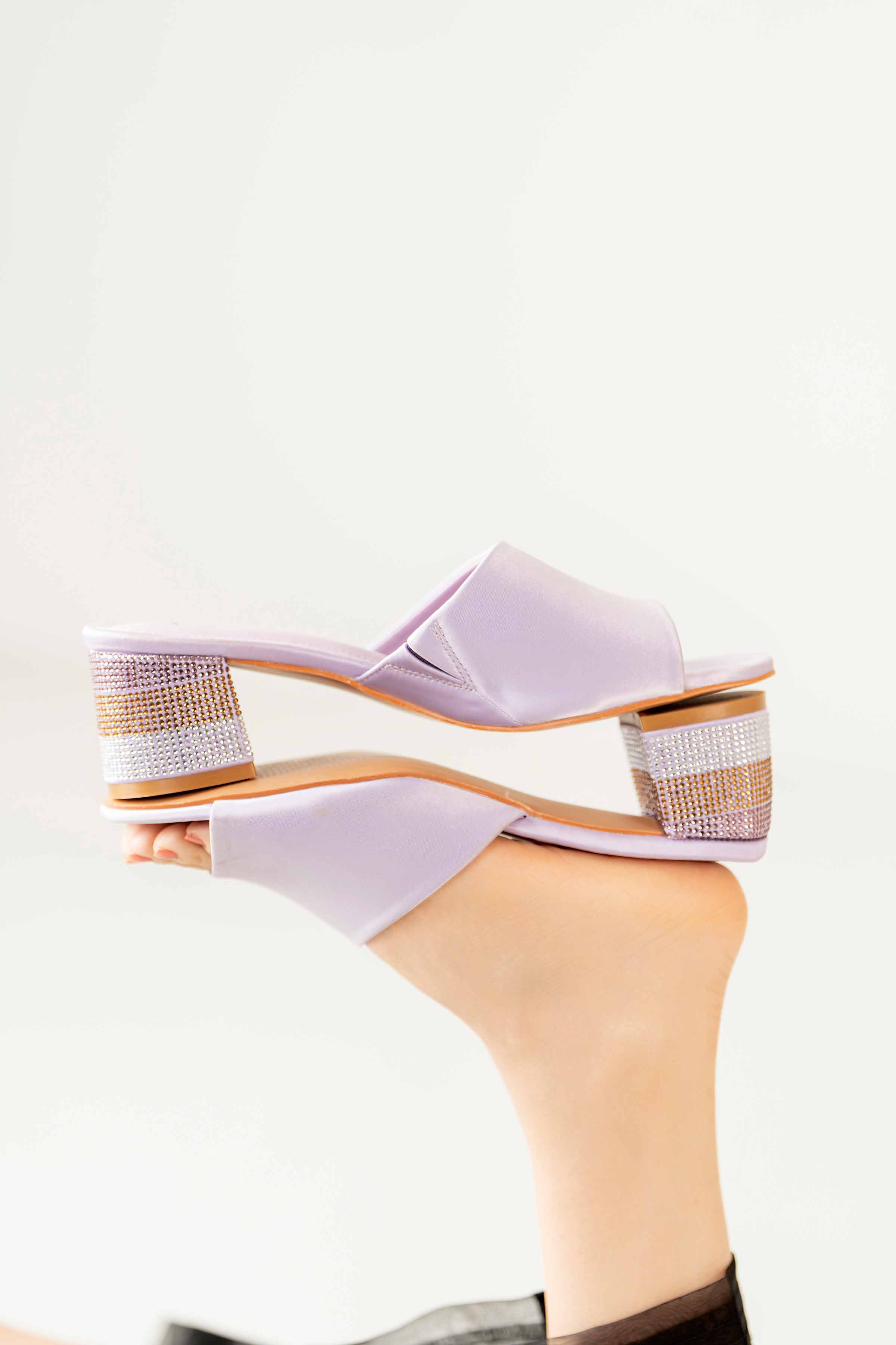 Purple Block Heels-440762909