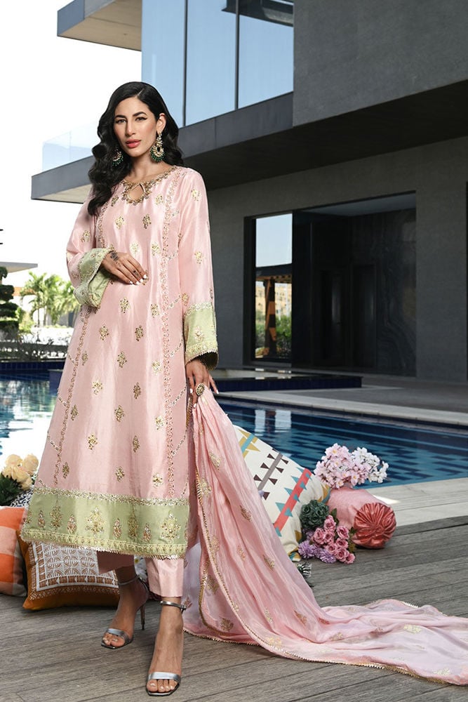 Crystal Rose Shirt and Dupatta