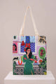 Off White & Green Fabric Bag-443672107