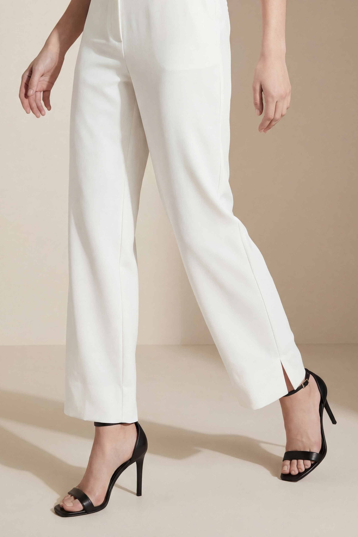 White Women Pants-447960112