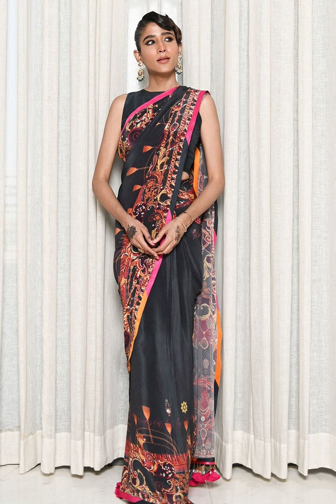 Black Ink with Fine Embroidery | Ansab Jahangir