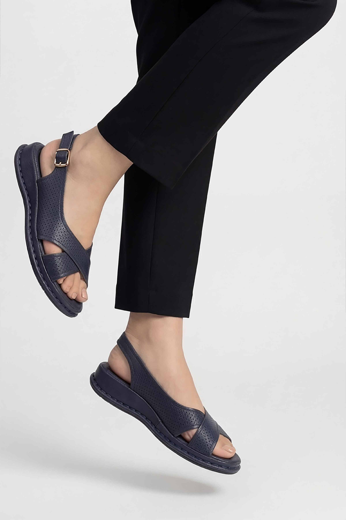 Navy Sandals-449262921