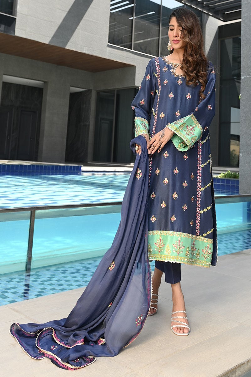 Blue Sapphire Shirt and Dupatta