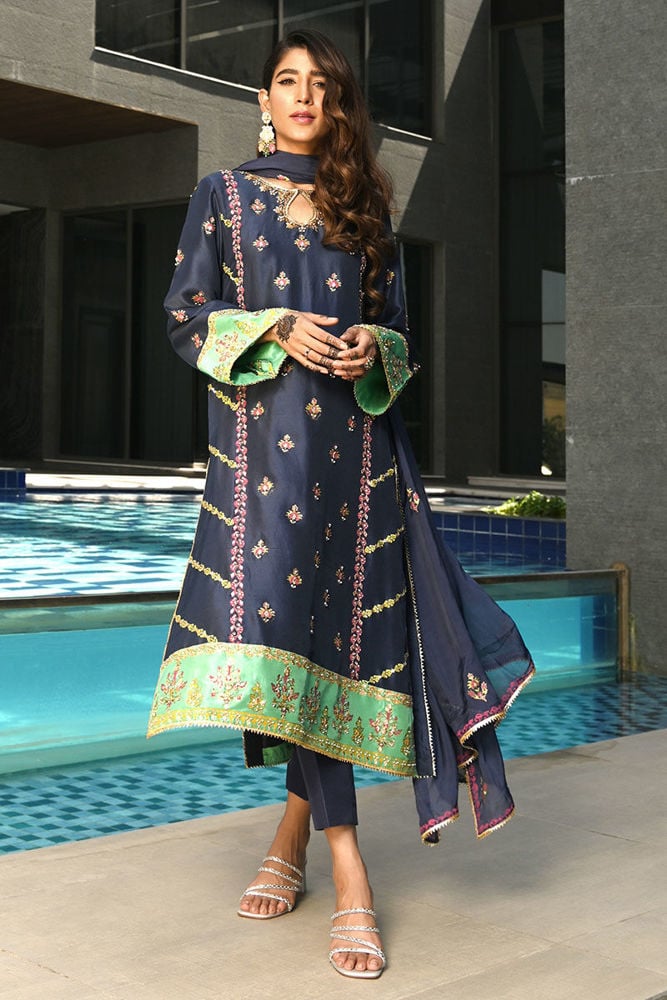 Blue Sapphire Shirt and Dupatta