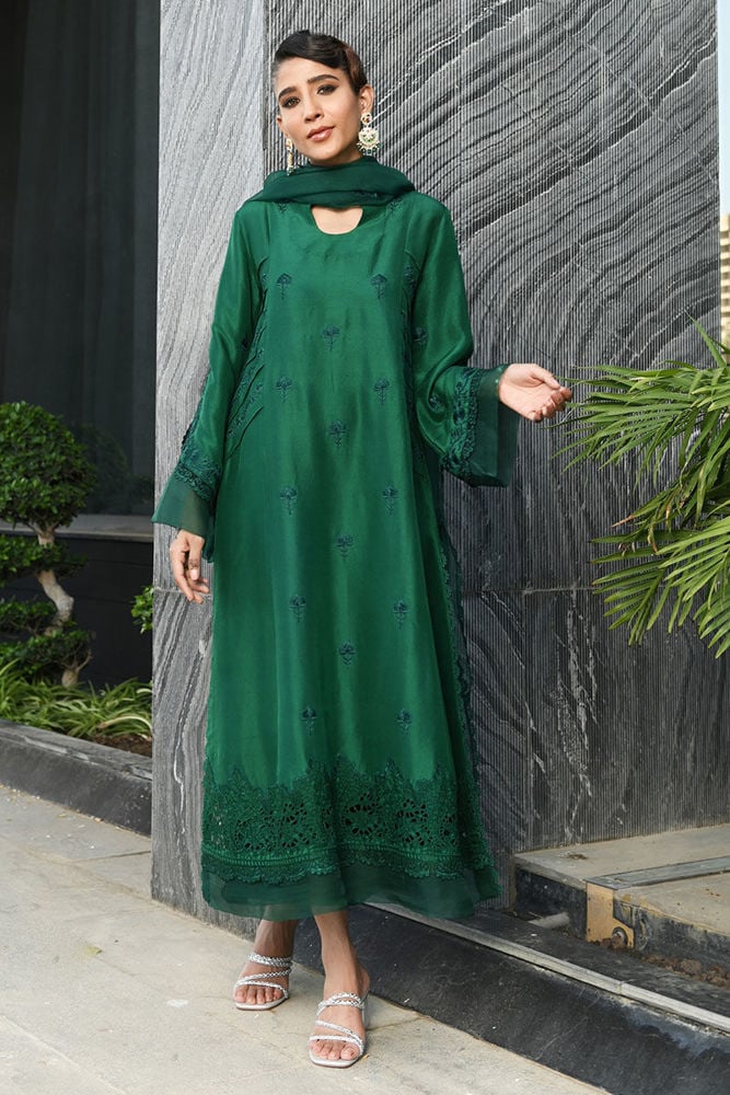 Deep Lake Shirt and Dupatta