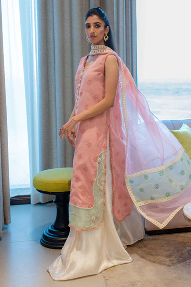 Crystal Blush - Shirt And Dupatta