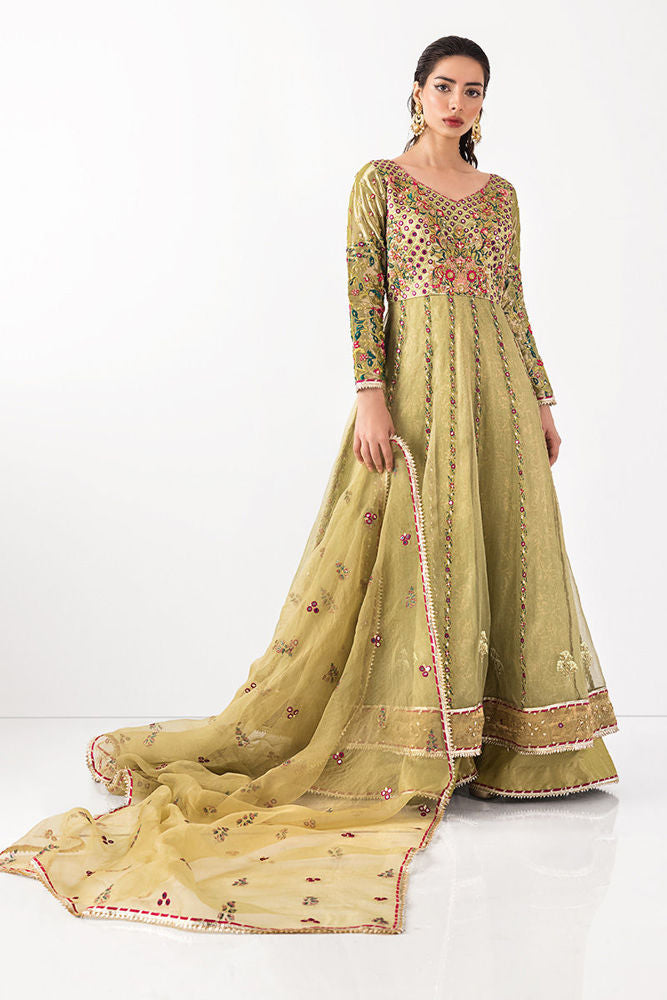 Paradise Green with Fine Embroidery | Ansab Jahangir