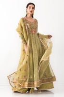 Paradise Green with Fine Embroidery | Ansab Jahangir