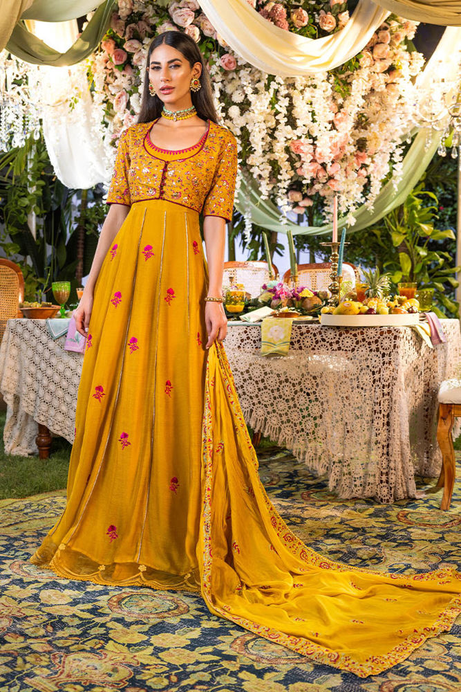 Apricot with Fine Embroidery | Ansab Jahangir