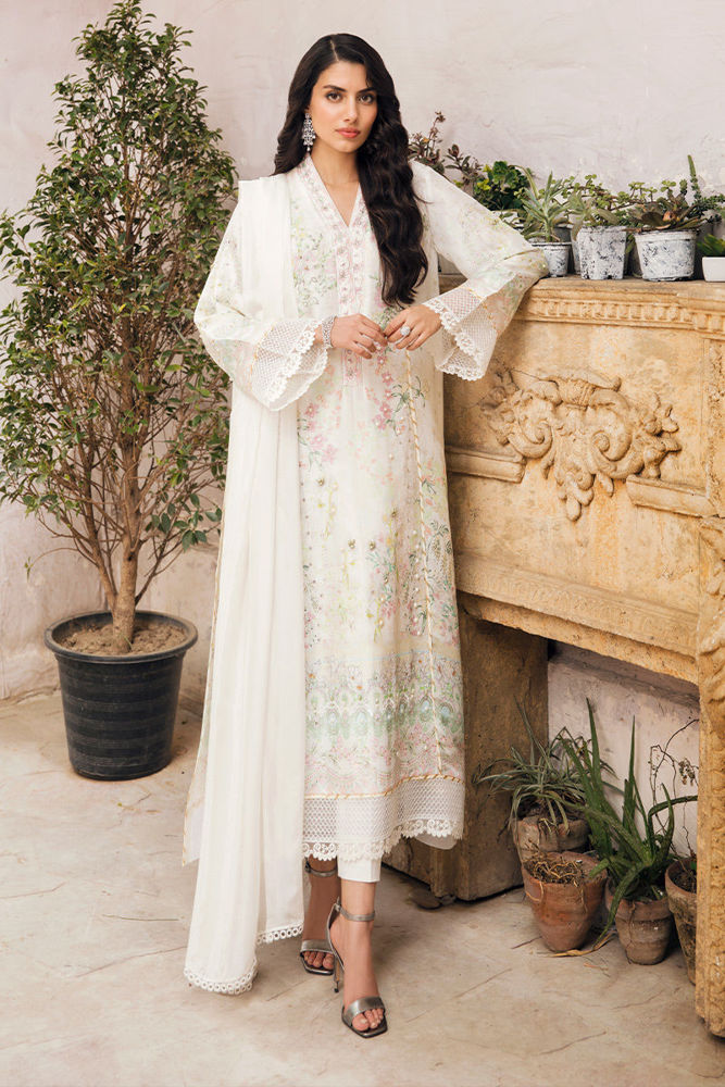 Whisper White Shirt and Dupatta