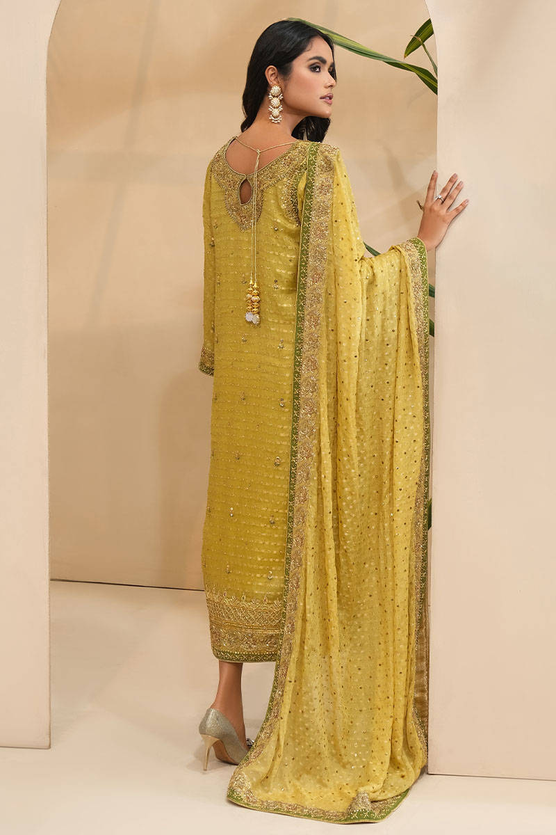 Mehndi Gold With Dupatta And Pants