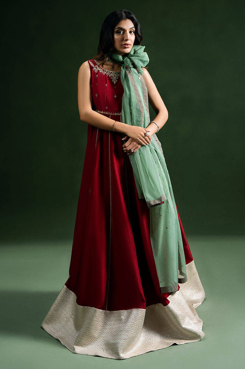 Enchanting Rose - Kalidar, Pants & Dupatta