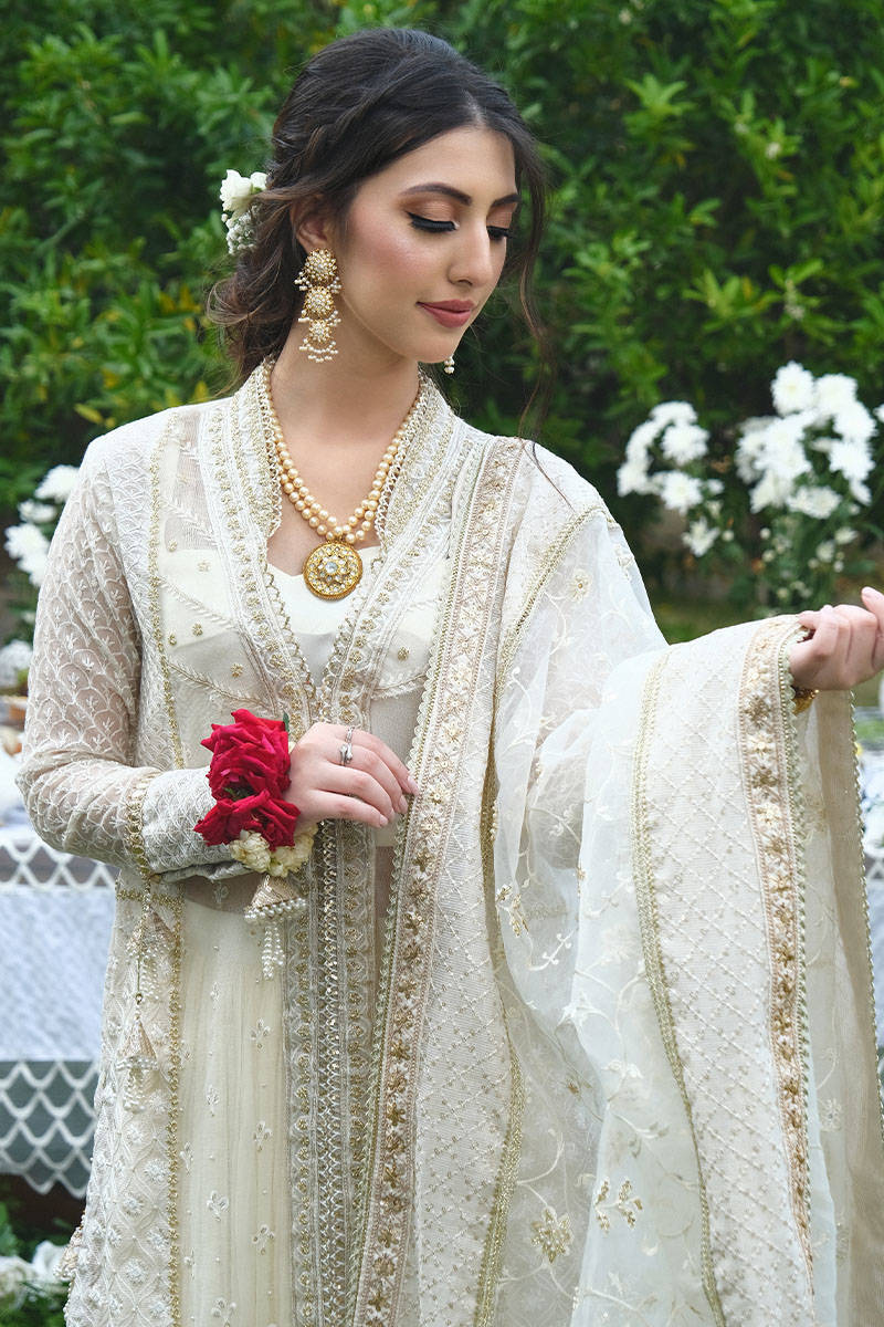 Lakhnavi Tassel Gown With Lehenga