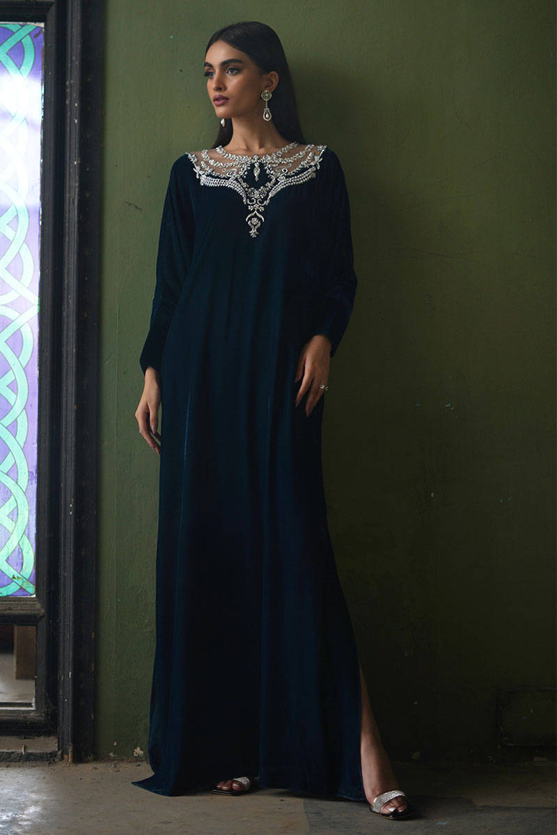 Diamontee Velvet Kaftan