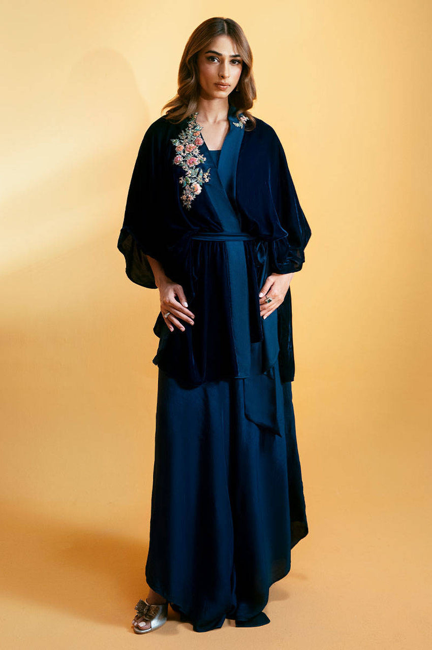 Teal Rose - Wrap & Pants
