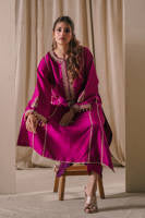 Magenta Silk with Pants