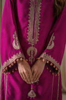 Magenta Silk with Pants
