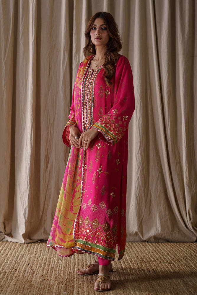 Crimson Festive With Dupatta And Pants