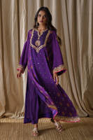 Purple Festive With Pants And Dupatta