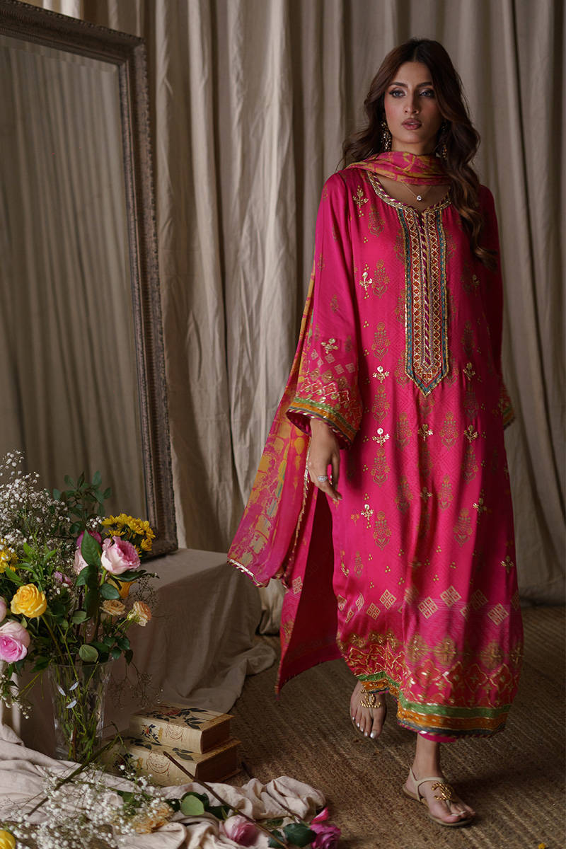 Crimson Festive With Dupatta And Pants