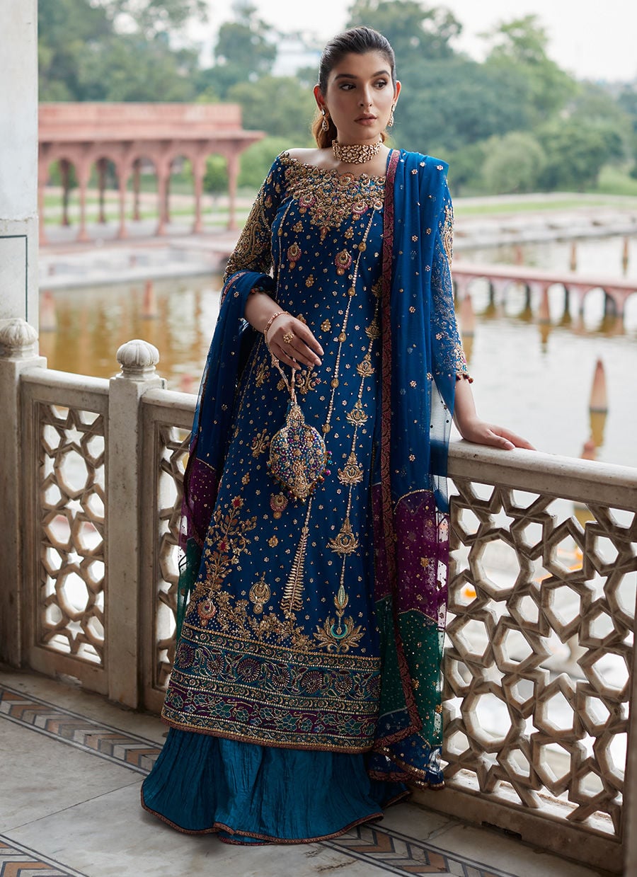 Zainab Navy Panelled