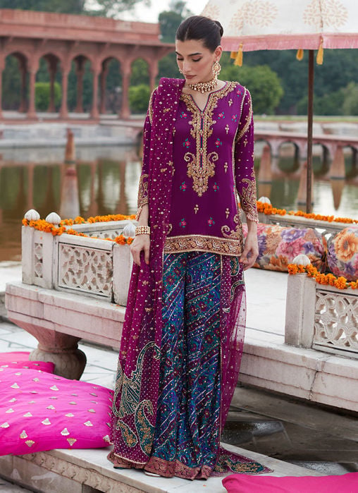 Zainab Navy Panelled