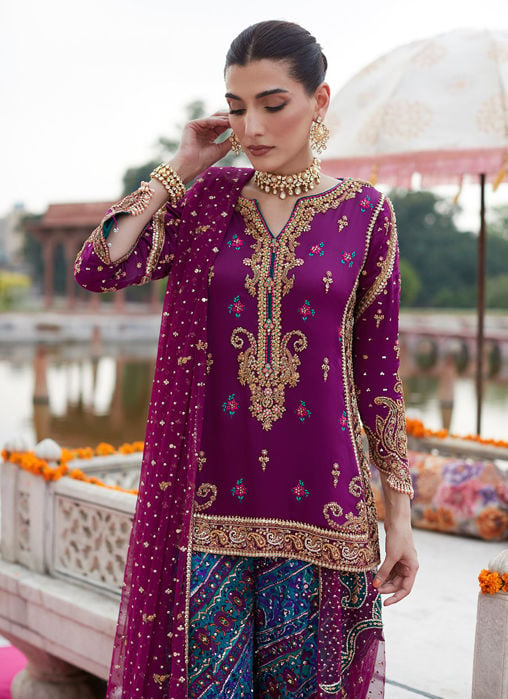 Zainab Navy Panelled