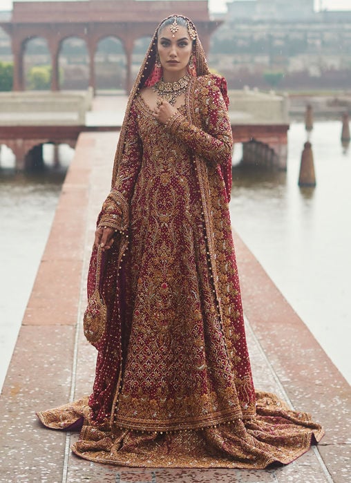 Dia Crimson Lehnga Choli Bridal