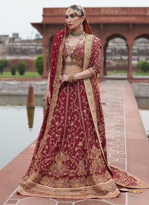 Marigold Bridal Lengha Choli
