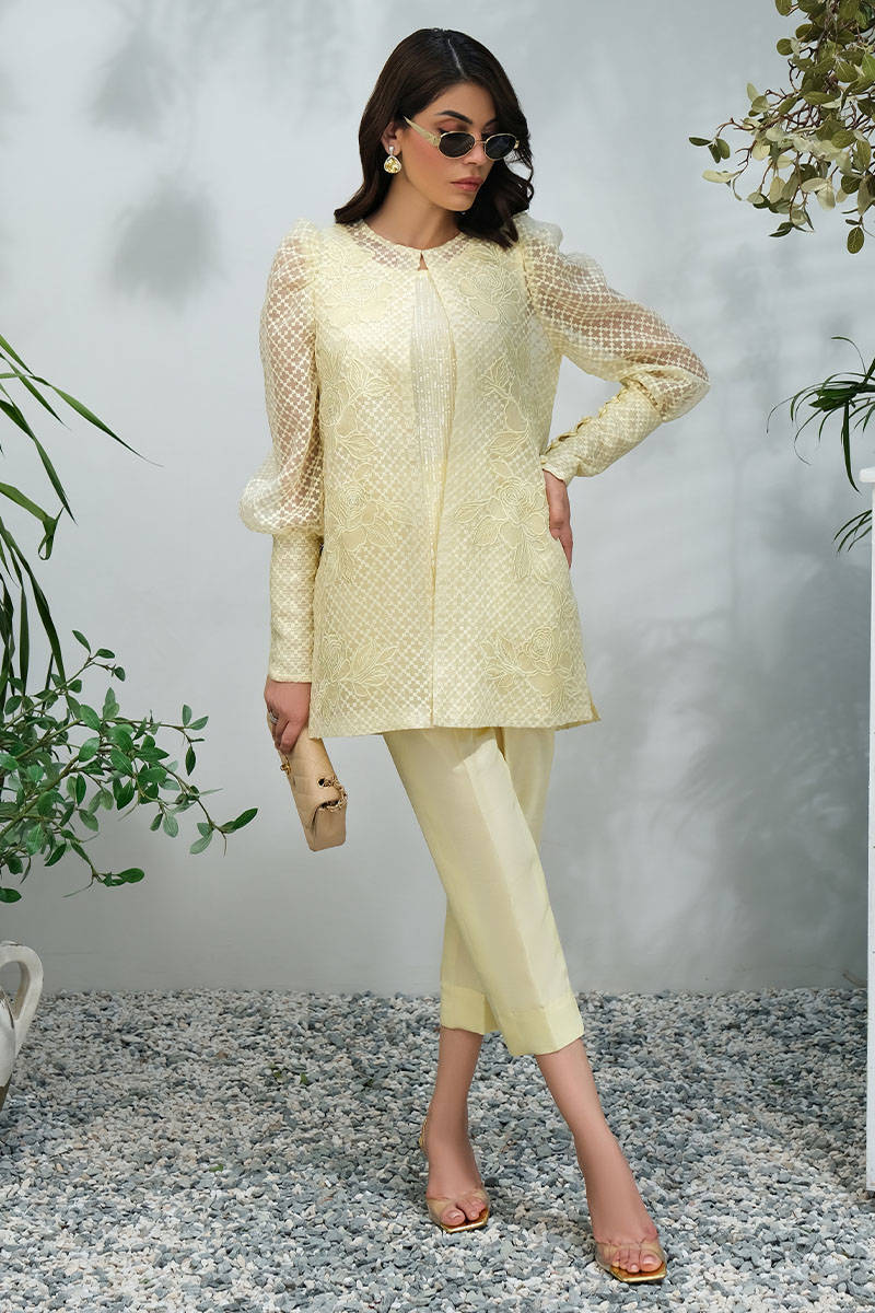 Lemon Rose Jacket With Pants